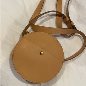 Madewell round leather crossbody purse